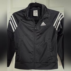 Adidas kids Black and White track jacket.